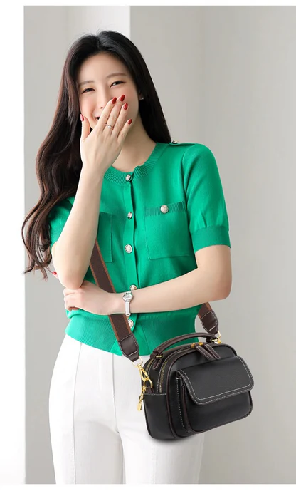 Women Handbag soft small Shoulder bag (Black) IL2 - Image 5