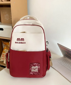 Cute Large School Backpack (Red) S4