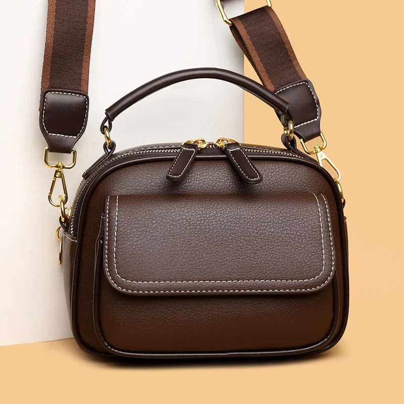 Women Handbag soft small Shoulder bag (coffee) IL2