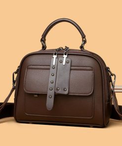 Genuine Soft Leather Handbag (Coffee)  IL