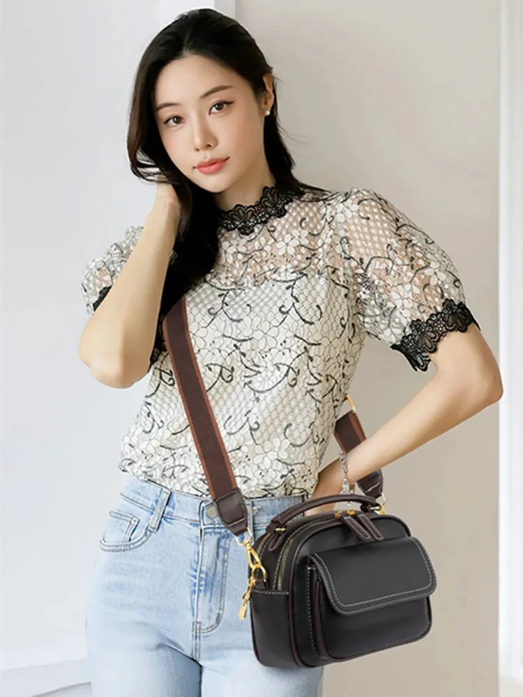 Women Handbag soft small Shoulder bag (Black) IL2 - Image 6