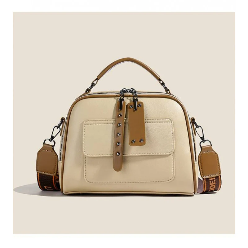 Genuine Soft Leather Handbag (Creem) IL