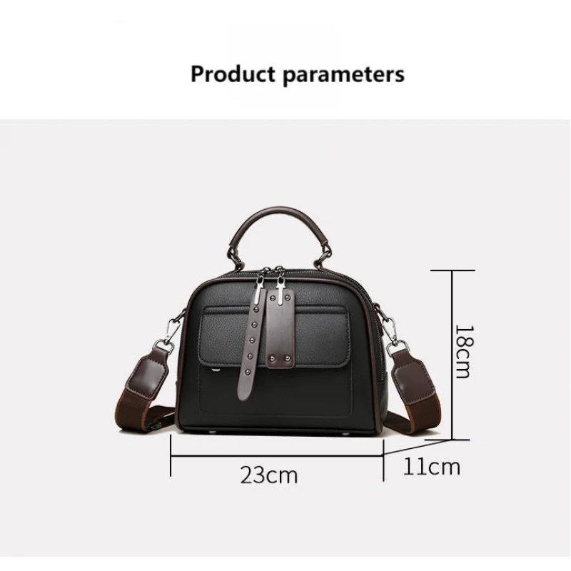 Genuine Soft Leather Handbag (Coffee) IL - Image 3