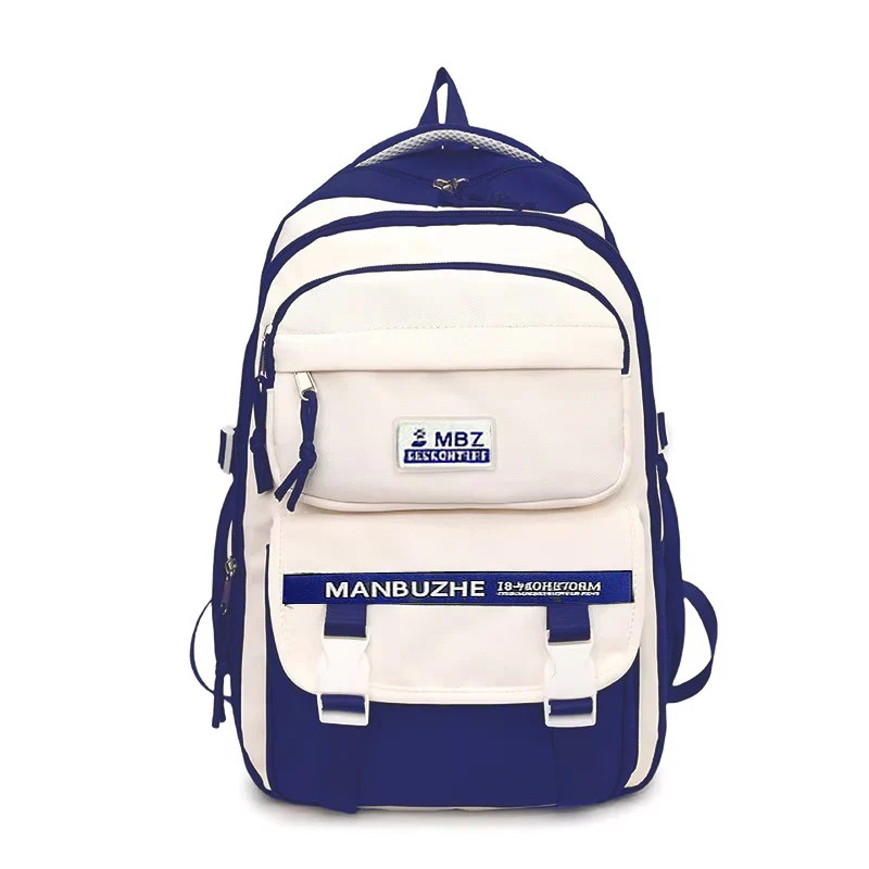 Academy Style Waterproof School Book Bag (Blue) S2